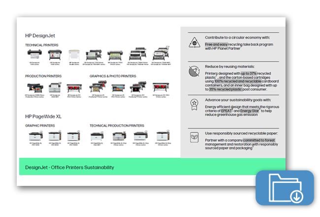 Sustainable use off HP DesignJets